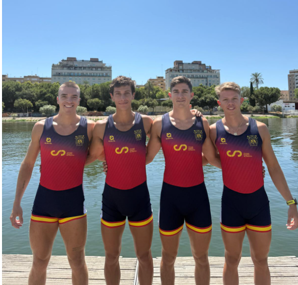 Tripulació espanyola del 4- sense timoner.Eric Pastor, Pablo Moreno, Jorge Knabe i Juan Miguel Palomino